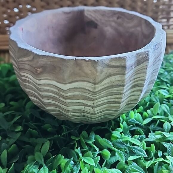 Vintage Comanche Marbled Pottery Bowl Signed By Artist - Picture 1 of 8